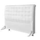 Cabeceira Dama 90 Cm Cama Box Solteiro Corino Branco