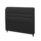 Cabeceira Dama New Plus Casal 1400mm Pvc Preto - Simbal