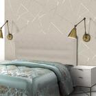 Cabeceira Dama New Plus Casal 1400mm Veludo Adar Off White -