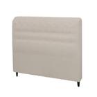 Cabeceira Dama New Plus Casal 1400mm Veludo Adar Off White -