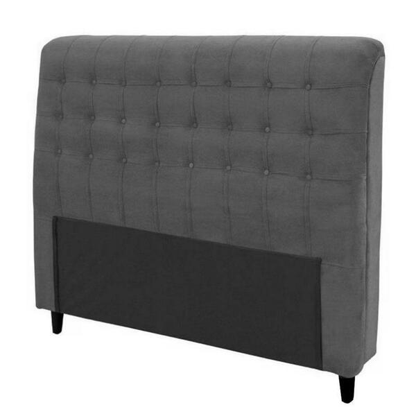 Cabeceira Dama New Plus King Size 1950mm Linho Chumbo - Simbal