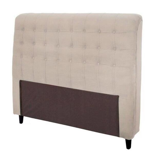 Cabeceira Dama New Plus King Size 1950mm Suede Bege - Simbal