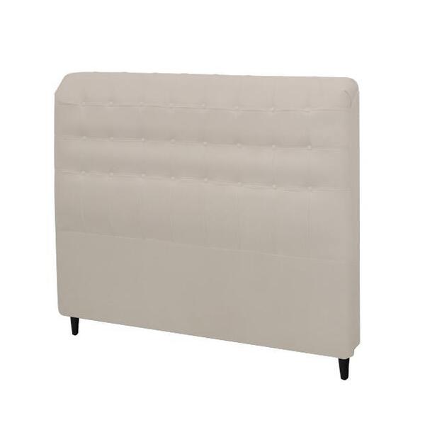 Cabeceira Dama New Plus King Size 1950mm Veludo Adar Off Whit