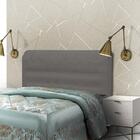 Cabeceira Dama New Plus Queen 1600mm Veludo Adar Marrom - Sim