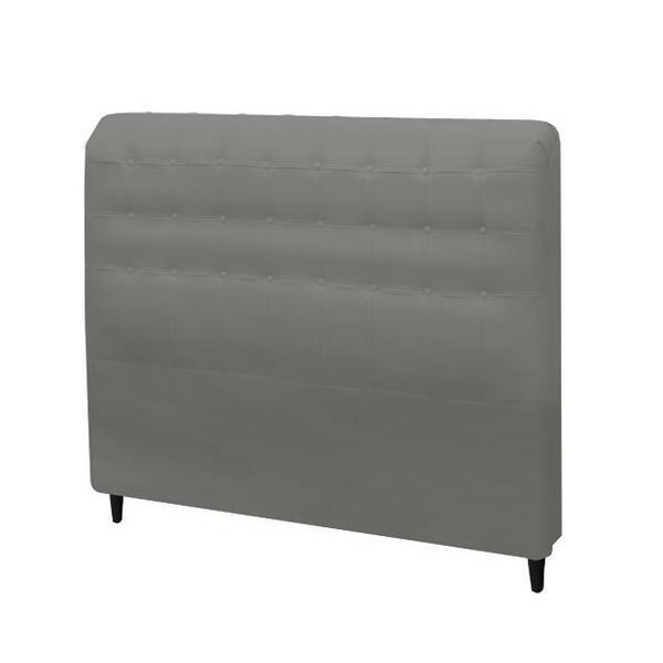 Cabeceira Dama New Plus Queen 1600mm Veludo Slim Chumbo - Sim