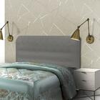 Cabeceira Dama New Plus Queen 1600mm Veludo Slim Chumbo - Sim