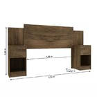 Cabeceira De  Casal Sublime 2 Gavetas 2 Nichos Cacau