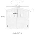 Cabeceira De Cama Box Casal 138 Cm Itália Larhome Suede Velud