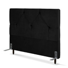 Cabeceira De Cama Box Casal 138 Cm Munique Larhome Suede Velu