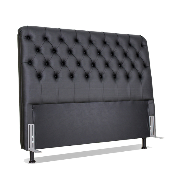 Cabeceira De Cama Box Casal 138 Cm Padua Larhome Corino Preto.