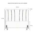 Cabeceira De Cama Box Casal 138 Cm Sevilha Larhome Suede Velu