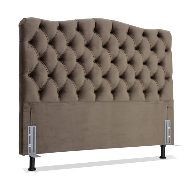 Cabeceira De Cama Box Casal 138cm Larhome Dunas Suede Veludo