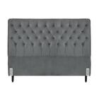 Cabeceira De Cama Box Casal 138cm Pádua Veludo Cinza
