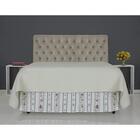Cabeceira De Cama Box Casal 138cm Pádua Veludo Marrom Claro