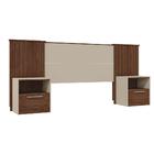 Cabeceira De Cama Box Casal Com Mesa De Cabeceira Havana Off