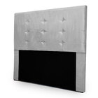 Cabeceira De Cama Box Casal Estofada Sida Cinza