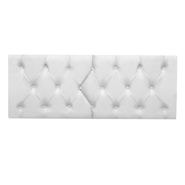 Cabeceira De Cama Box Casal Paris 1,40m Courino Branco Estilo