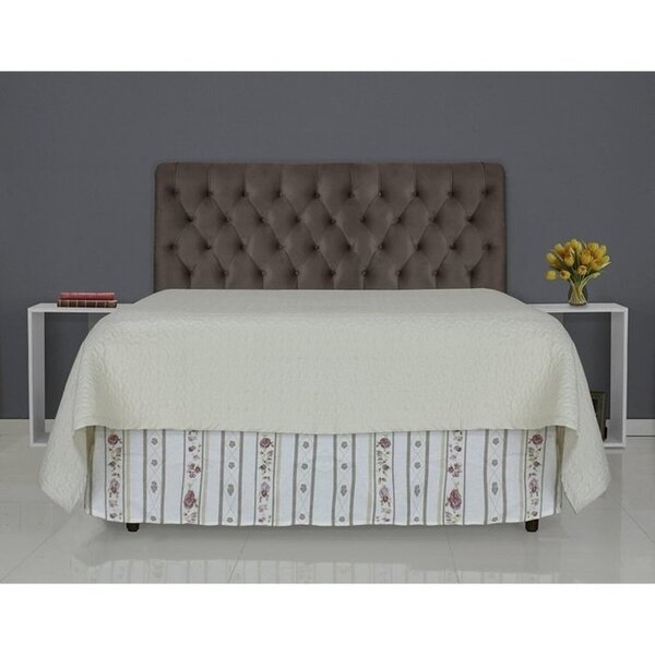 Cabeceira De Cama Box Casal Queen 158cm Pádua Couro Marrom