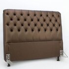 Cabeceira De Cama Box Casal Queen 158cm Pádua Couro Marrom