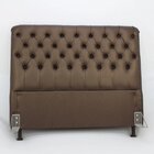 Cabeceira De Cama Box Casal Queen 158cm Pádua Couro Marrom