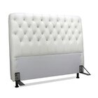 Cabeceira De Cama Box Casal Queen 158cm Pádua Couro Off White
