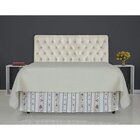 Cabeceira De Cama Box Casal Queen 158cm Pádua Veludo Marfim