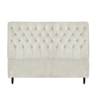 Cabeceira De Cama Box Casal Queen 158cm Pádua Veludo Marfim