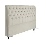 Cabeceira De Cama Box Casal Queen 158cm Pádua Veludo Marfim