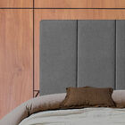 Cabeceira De Cama Box De Solteiro Estofada Suede Cinza Viena