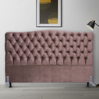 Cabeceira De Cama Box King 193 Cm Dunas Larhome Suede Veludo