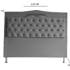 Cabeceira De Cama Box King 195 Cm Barcelona Porcelana  Dimazz
