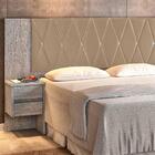 Cabeceira De Cama Box King Size Em Mdf Flórida Ártico E Palha