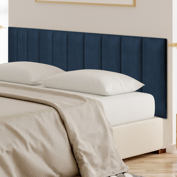 Cabeceira De Cama Box Modular Estofada 60x20cm Azul