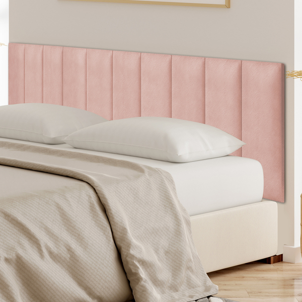Cabeceira De Cama Box Modular Estofada 60x20cm Rosa