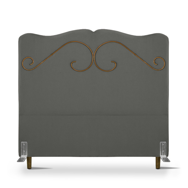 Cabeceira De Cama Box Queen 158 Cm Braga Larhome Suede Veludo