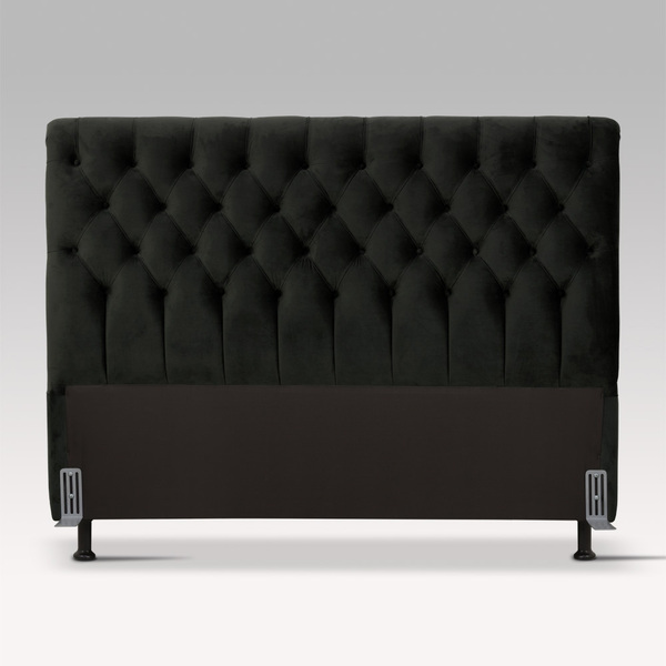 Cabeceira De Cama Box Queen 158 Cm Padua Larhome Tecido Suede
