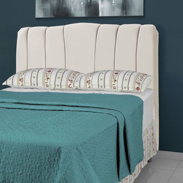 Cabeceira De Cama Box Queen 158 Cm Sevilha Larhome Suede Velu