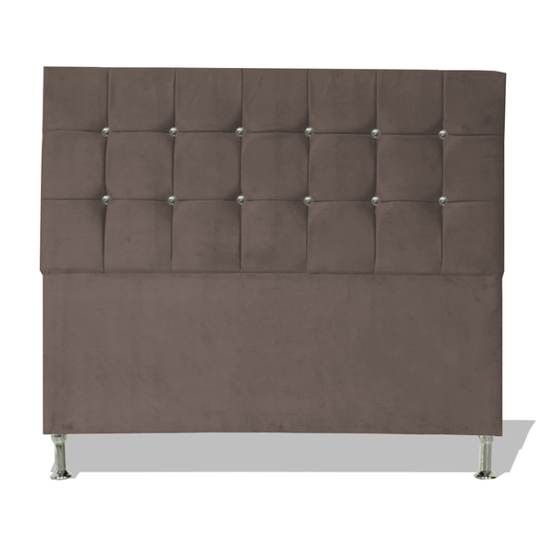 Cabeceira De Cama Box Slim Cristal Solteiro 90 Cm Suede Capuc