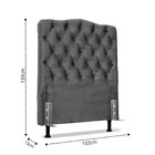 Cabeceira De Cama Box Solteiro 100 Cm Dunas Larhome Cinza Esc