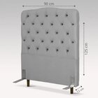 Cabeceira De Cama Box Solteiro 88 Cm Dunas Cinza Claro