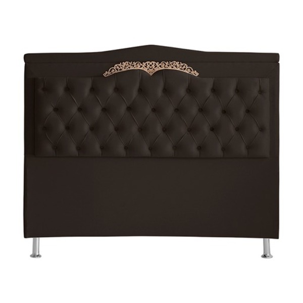 Cabeceira De Cama Box Solteiro 90 Cm  Barcelona Marrom Dimazz