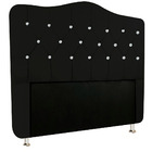 Cabeceira De Cama Box Solteiro Estofada Capitone Com Strass