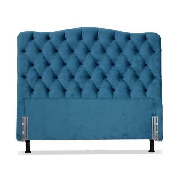 Cabeceira De Cama Box Viúva 128 Cm Dunas Larhome Tecido Suede