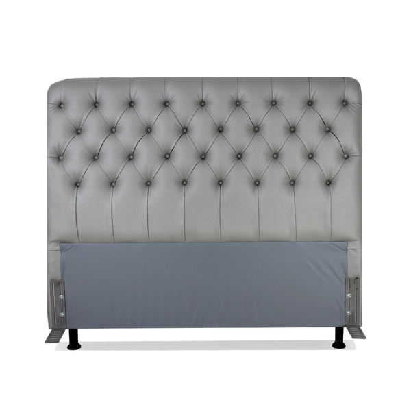 Cabeceira De Cama Box Viúva 128 Cm Padua Larhome Corino Cinza.