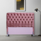 Cabeceira De Cama Box Viúva 128 Cm Padua Larhome Suede Veludo