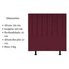 Cabeceira De Cama Casal Box 140 Cm Karla Carla Suede Bordô