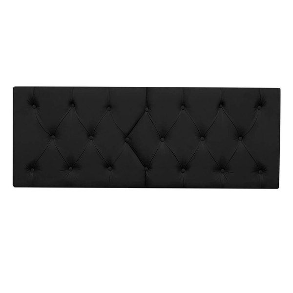 Cabeceira De Cama Casal Capitonê Lis Suede Preto 1,40m