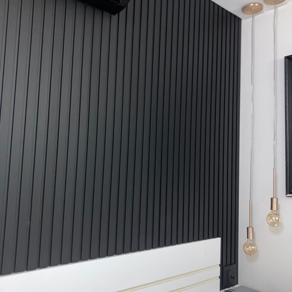 Cabeceira De Cama Casal Ripada – Cor Preto