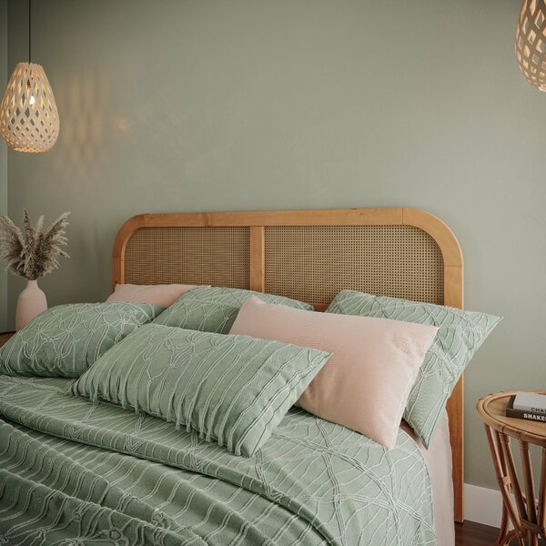 Cabeceira De Cama Com Palhinha Indiana No Tamanho Queen / Col