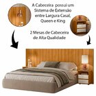 Cabeceira De Cama Extensível Com Mesa De Cabeceira Mdf Fiori
